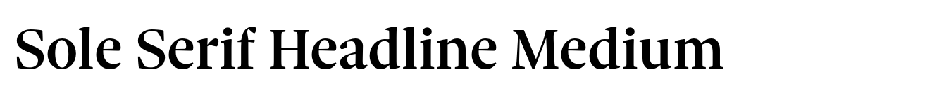 Sole Serif Headline Medium image